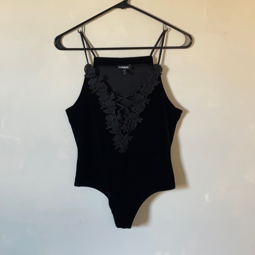 Express velour bodysuit